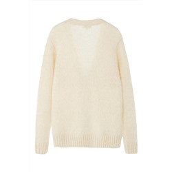 Cárdigan de alpaca y mohair Amarillo claro