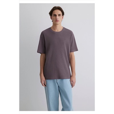 Mavi Mor Tişört Loose Fit / Bol Rahat Kesim 0612724-86683