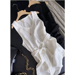 Лёгкая нежная удлиненная майка из тенселя, с поясом   Экспорт   Материал: 93% тенсель, 7% нейлон