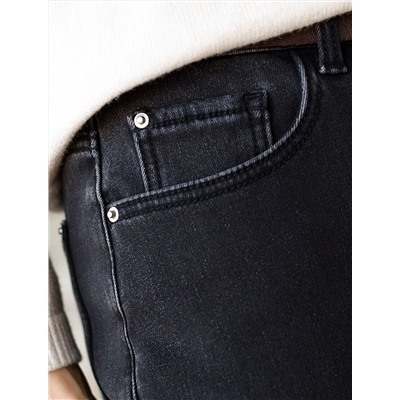 Прямые джинсы из эластичного денима на флисе