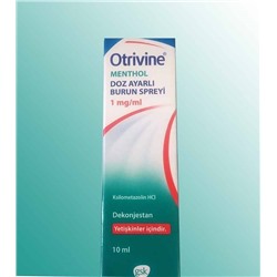 (Отривин капли) OTRIVINE MENTHOL DOZ AYARLI BURUN SPREYI 1 MG/ML