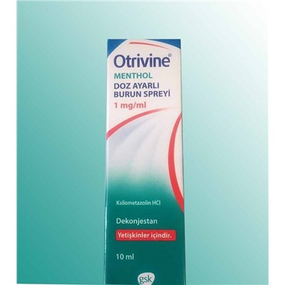 (Отривин капли) OTRIVINE MENTHOL DOZ AYARLI BURUN SPREYI 1 MG/ML
