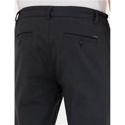 Lacivert Slim Fit Kanvas Pantolon