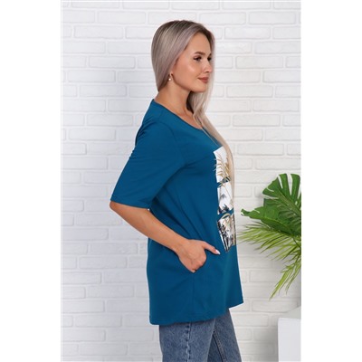 Футболка 786 с рисунком листья пальмы НАТАЛИ #979120