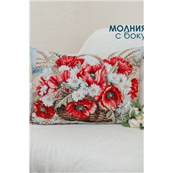 Наволочка 65х45 Маки в корзине