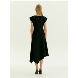 Трикотажное платье миди косого кроя из хлопка, PL1675/vixen