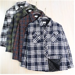 Мужская стеганая хлопковая теплая свободная повседневная рубашка