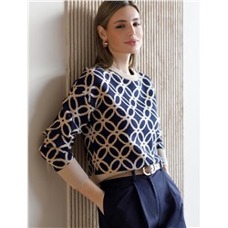 Джемпер жаккардовой вязки с кашемиром