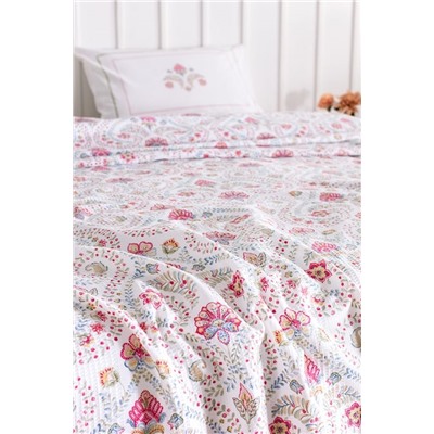 Bretagne King Size Pamuklu Ecocell Baskılı Pike Takımı - Renkli