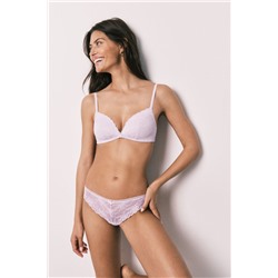 Braga clásica encaje lila