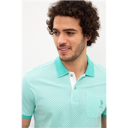 Erkek Mint Polo Yaka Tişört