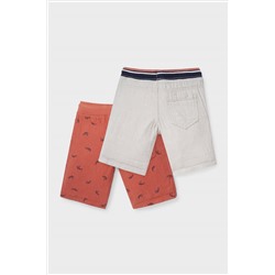 Multipack 2er - Bermudas - Leinen-Mix