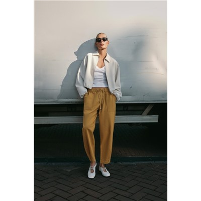 JOGGER TROUSERS WITH BUTTONED HEMS