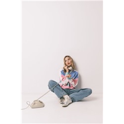 Sudadera felpa algodón color block