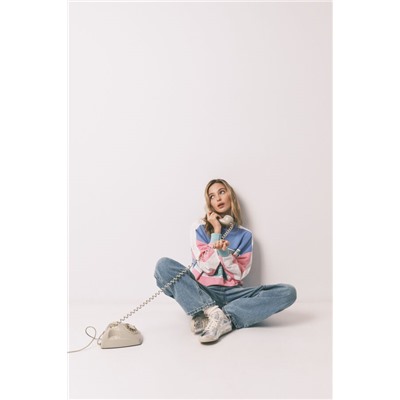 Sudadera felpa algodón color block