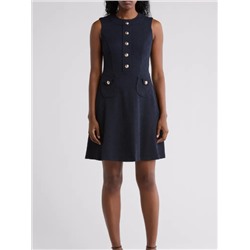 Sleeveless Basket Knit A-Line Dress