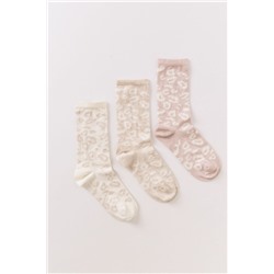Pack 3 calcetines largos leopard