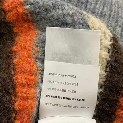 Женский шерстяной свитер в полоску  МИУ МИ*У