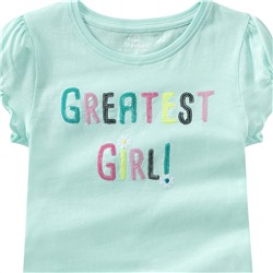 Mädchen T-Shirt mit Pailletten