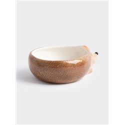 Конфетница, 21х15 см, керамика, коричневая, Еж с листом, Autumn forest