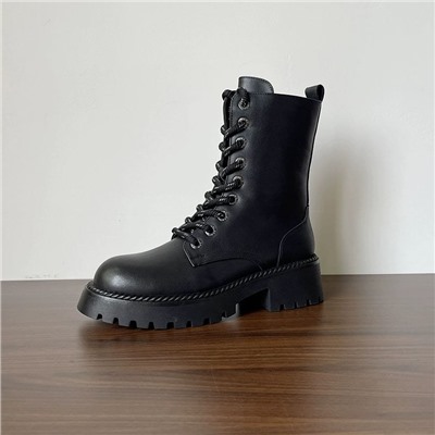 Женские кожаные ботинки на толстой подошве, экспорт