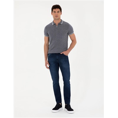 Koyu Lacivert Slim Fit Jean Pantolon