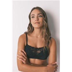 Top postoperatorio encaje negro