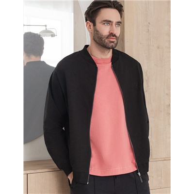 Бомбер из тонкого премиального футера с эластаном