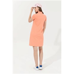 Kadın Somon Polo Yaka Örme Elbise