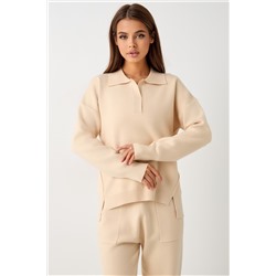 Костюм вязаный теплый с брюками и кофтой #4