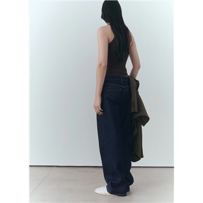 Jeans rectos rinse wash costuras