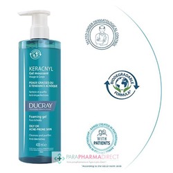 Ducray Keracnyl Gel Moussant Peaux à Tendance Acnéique 400ml