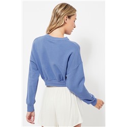 Sudadera corta - Azul cobalto