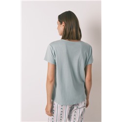 Camiseta manga corta 100% algodón verde
