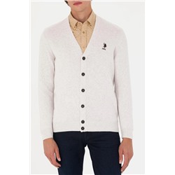 Erkek Taş Melanj Basic Triko Hırka