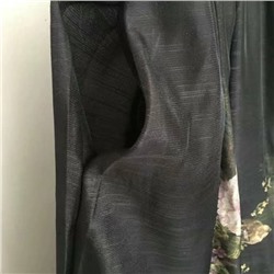 Костюм Zimmermann, элегантная пышная рубашка с длинными рукавами и ярким цветочным принтом + юбка средней длины с высокой талией, черный, S-XL, [размер M; обхват груди 98, длина рукава 70, длина платья 60, талия 72; длина 87 】