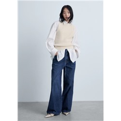 Jeans wide leg cinturón