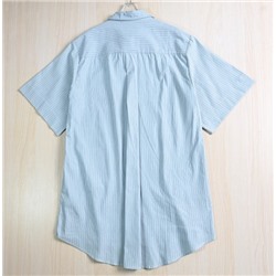 Хлопковая свободная повседневная рубашка средней длины с короткими рукавами