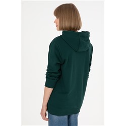 Erkek Koyu Yeşil Basic Sweatshirt