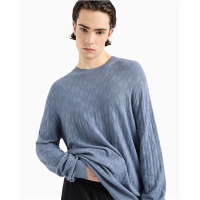 ASV MONOGRAM JACQUARD CREWNECK SWEATER