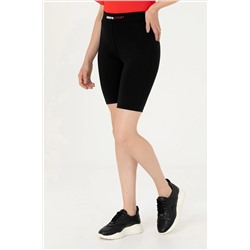 Kadın Siyah Örme Şort