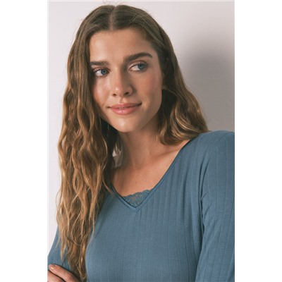 Camisón midi viscosa verde