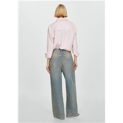 Jeans wideleg loose tiro bajo