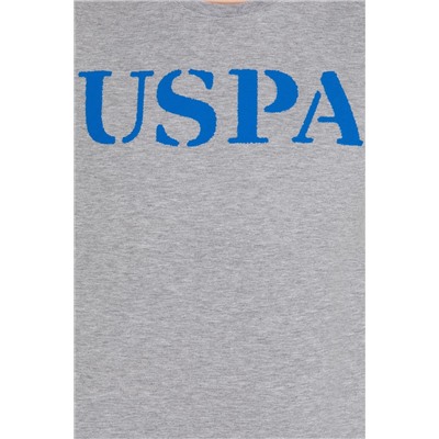 Erkek Gri Melanj Basic Bisiklet Yaka Tişört