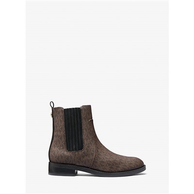 Michael Kors Outlet Ella Signature Logo Chelsea Boot
