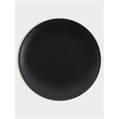 Тарелка обеденная, 27.5 см, чёрная, Икра