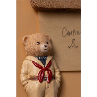 Cookie Bear Magnet - Krem- 4x8 cm