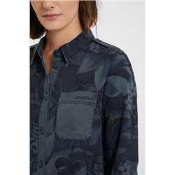 Camisa larga flores camuflaje