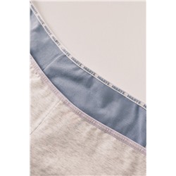 Pack 2 bragas boxer algodón azul gris