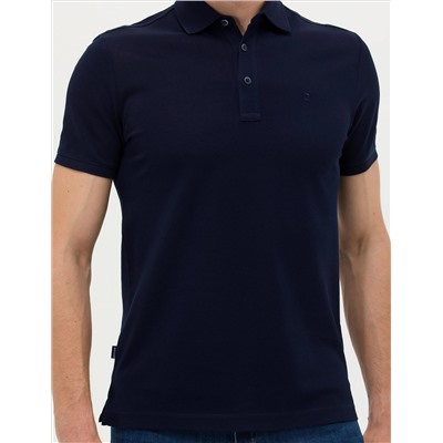 Lacivert Slim Fit Merserize Tişört
